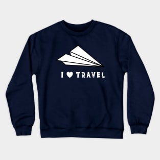 Adventure Paper Plane I Love Travelling Crewneck Sweatshirt